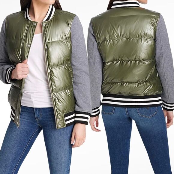 Levi’s Quilted Puffy Varsity Bomber Jacket - Picture 1 of 15